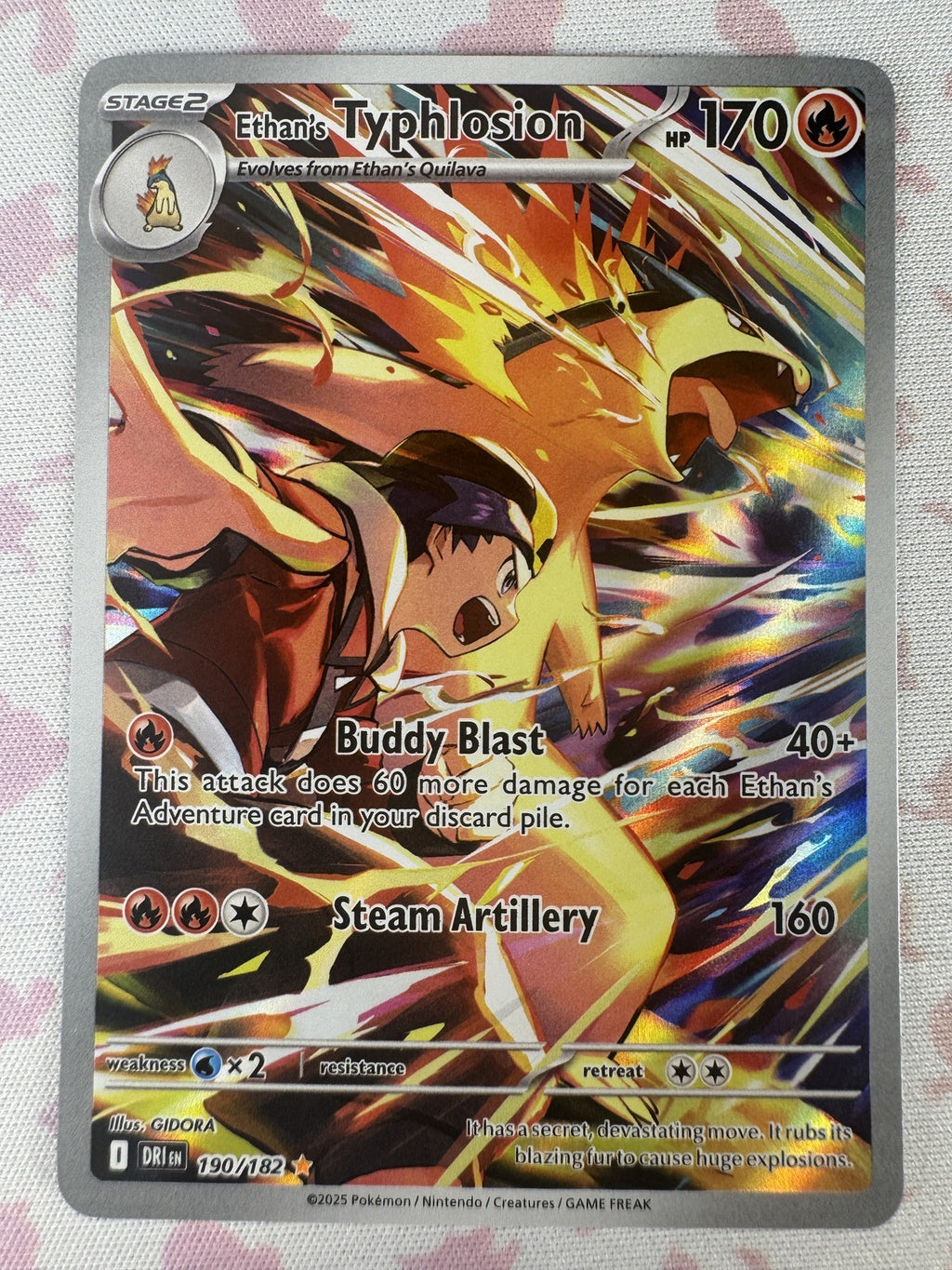 Ethan's Typhlosion Pokemon 190/182 NM