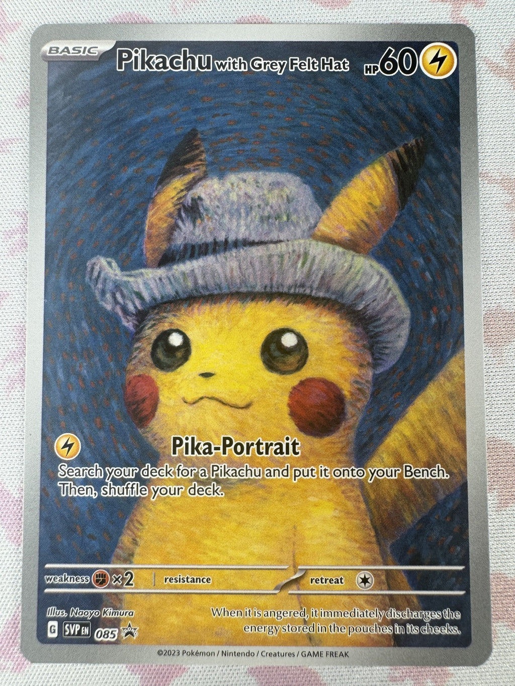 Pikachu with Grey Felt Hat Pokemon 085 NM