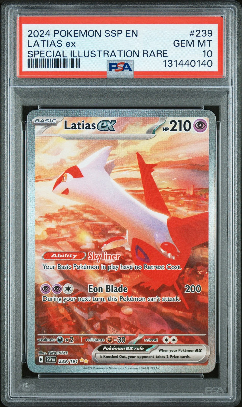 Latias Ex Pokemon Ssp En-Surging Sparks 239 PSA 10