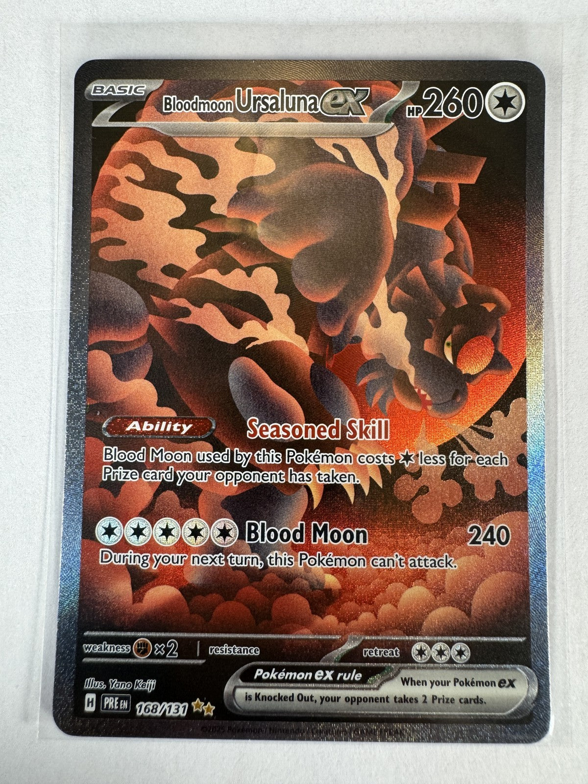 Bloodmoon Ursaluna ex Pokemon SV: Prismatic Evolutions 168/131