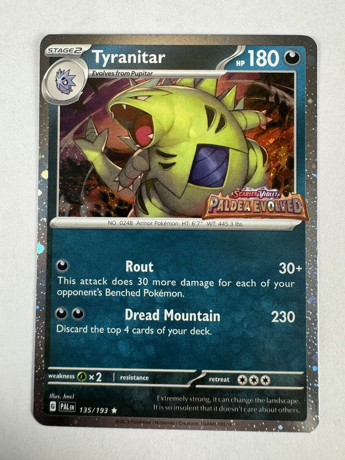 Tyranitar (Paldea Evolved Stamp) Promo Pokemon Cards & Products 135/193 NM