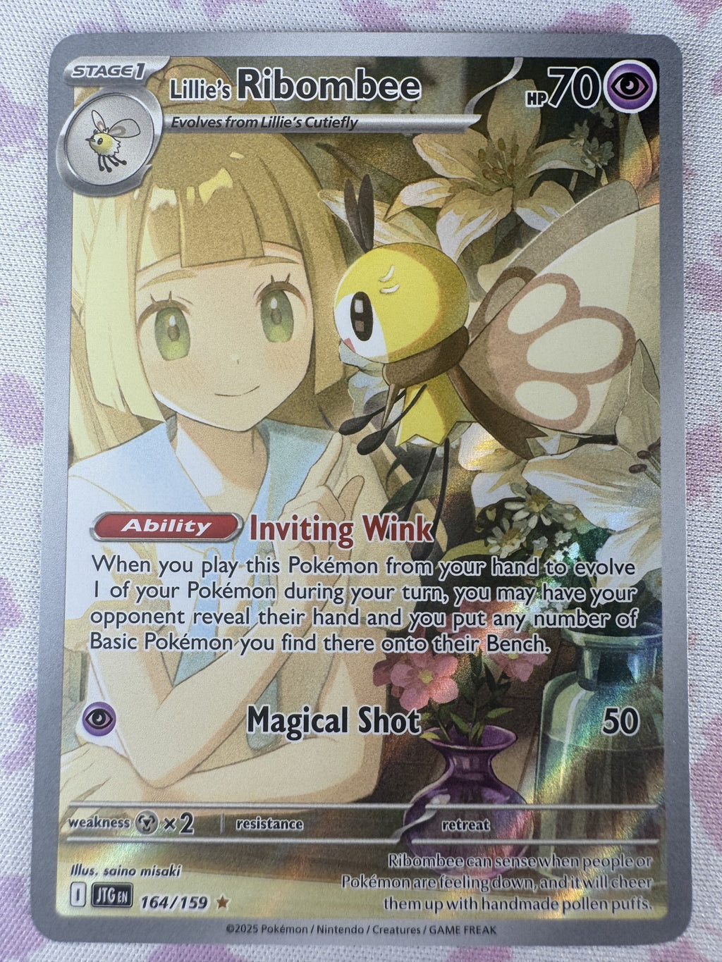Lillie's Ribombee Pokemon 164/159 NM