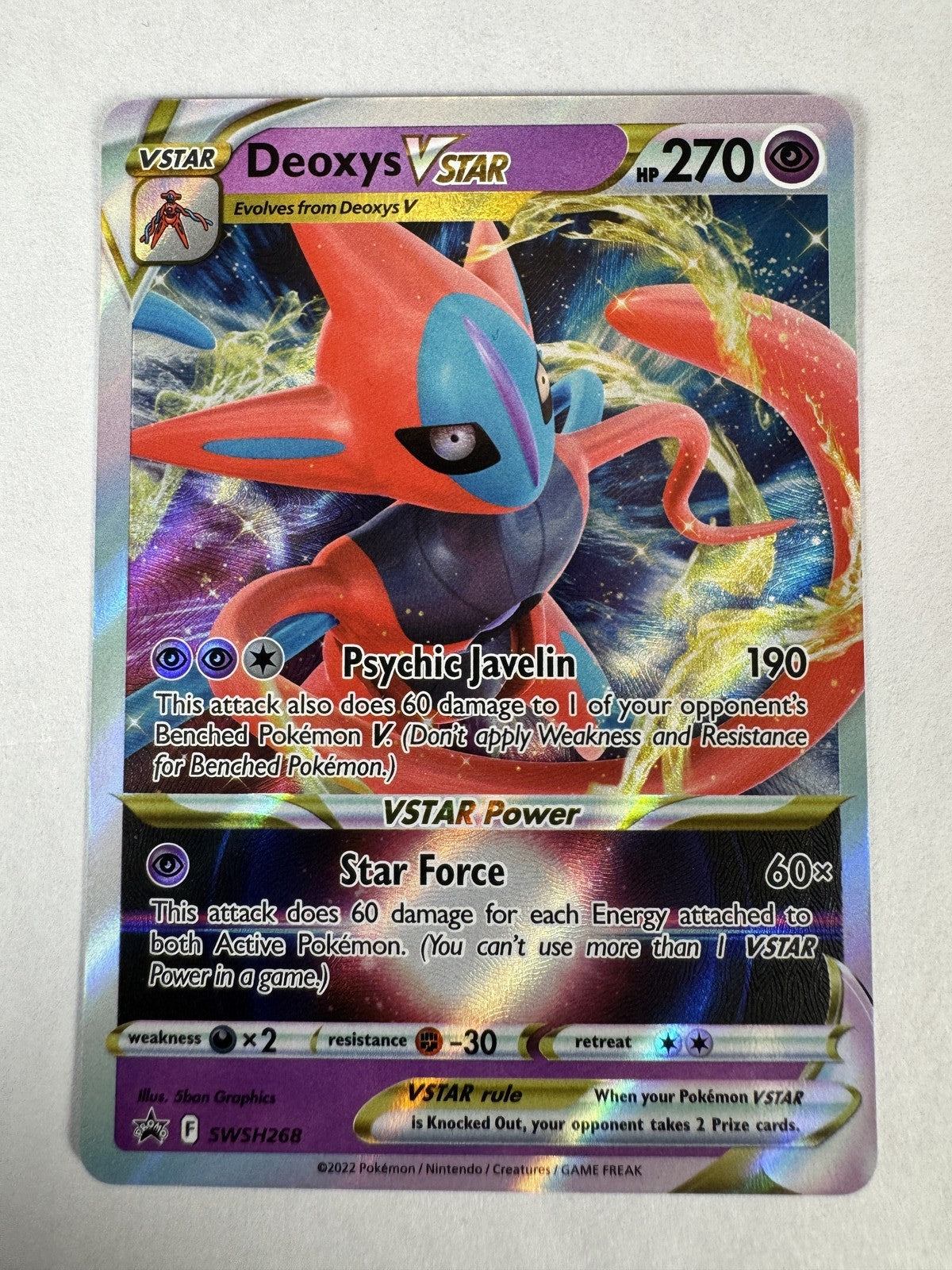 Deoxys VSTAR Promo SWSH: Sword & Shield Promo Pokemon SWSH268 NM