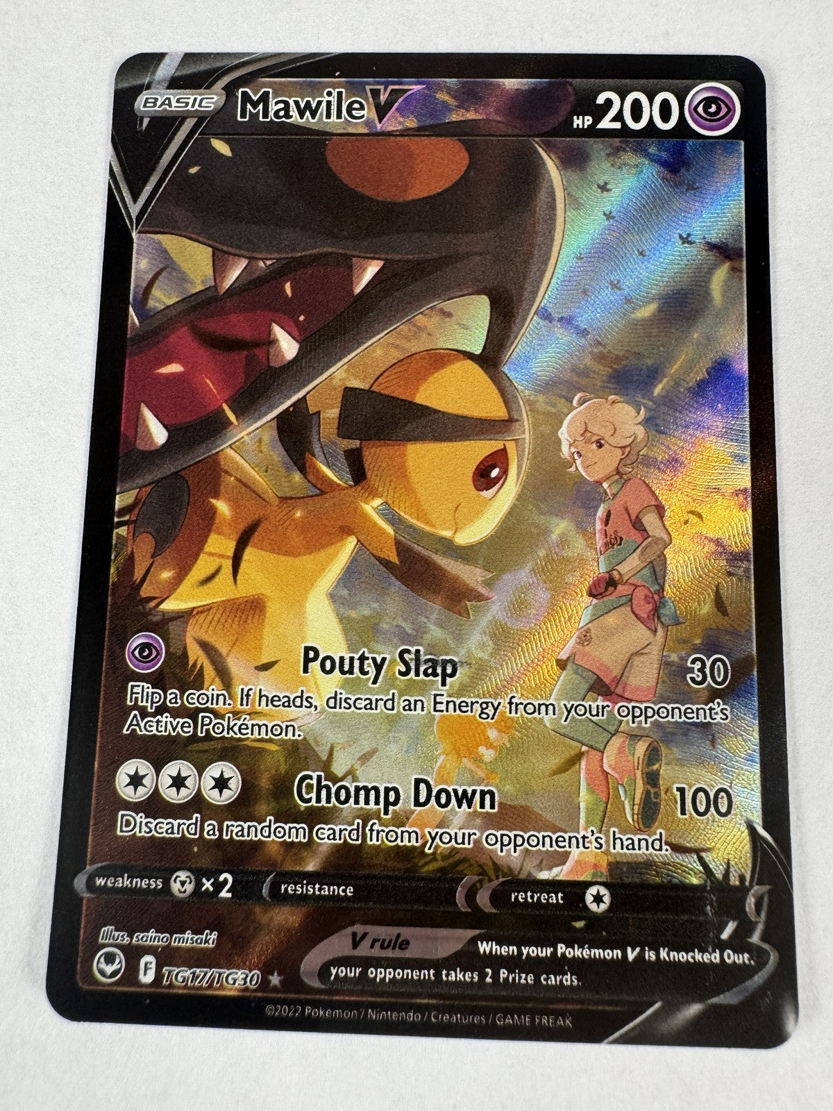 Mawile V Ultra Rare SWSH12: Silver Tempest Trainer Pokemon TG17/TG30 NM