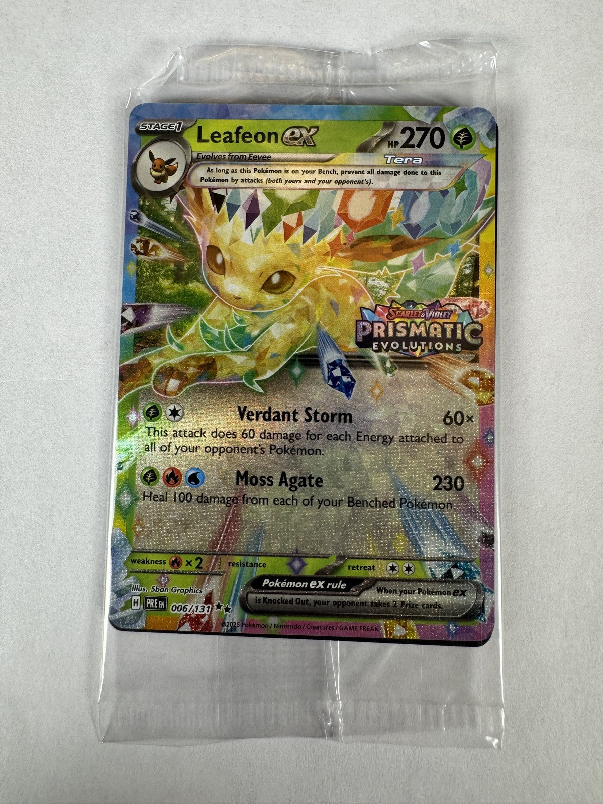Leafeon ex - (Prismatic Evolutions Stamp) Promo Pokemon Cards & Products 0