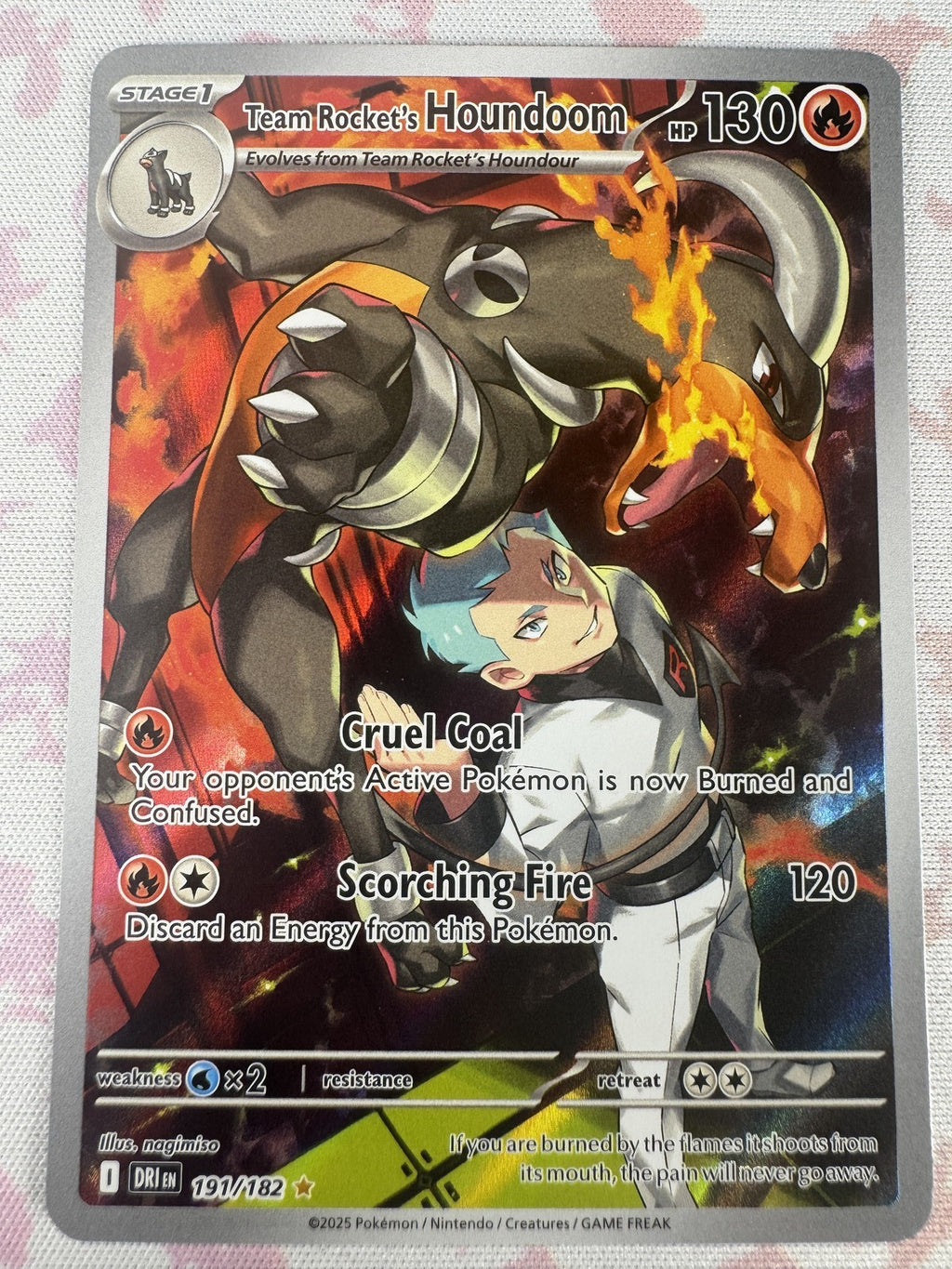 Team Rocket's Houndoom Pokemon 191/182 NM