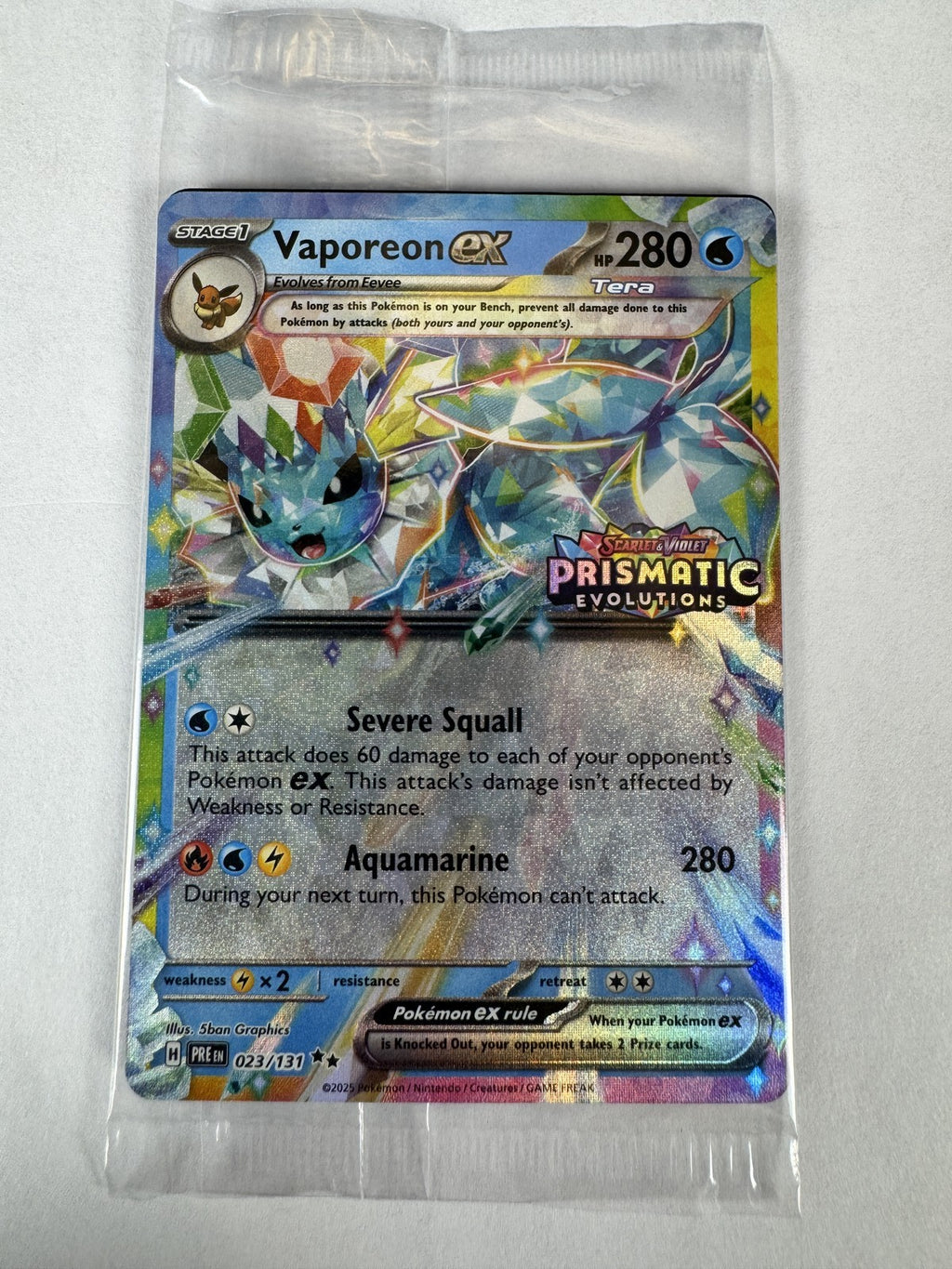 Vaporeon ex - (Prismatic Evolutions Stamp) Promo Pokemon Cards & Products