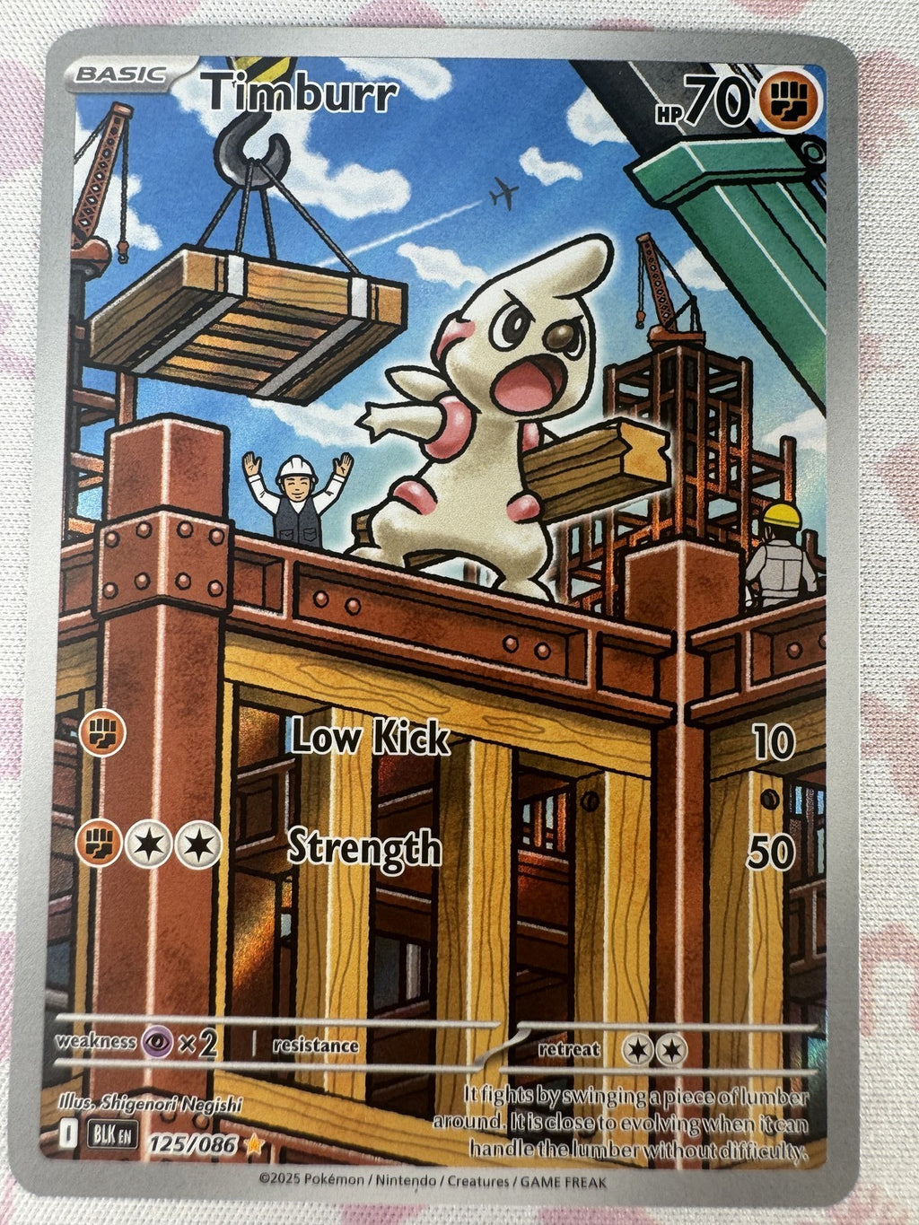 Timburr Pokemon 125/086 NM