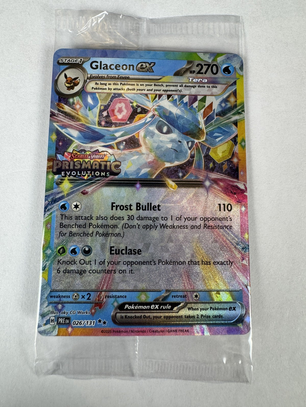 Glaceon ex - (Prismatic Evolutions Stamp) Promo Pokemon Cards & Products 0