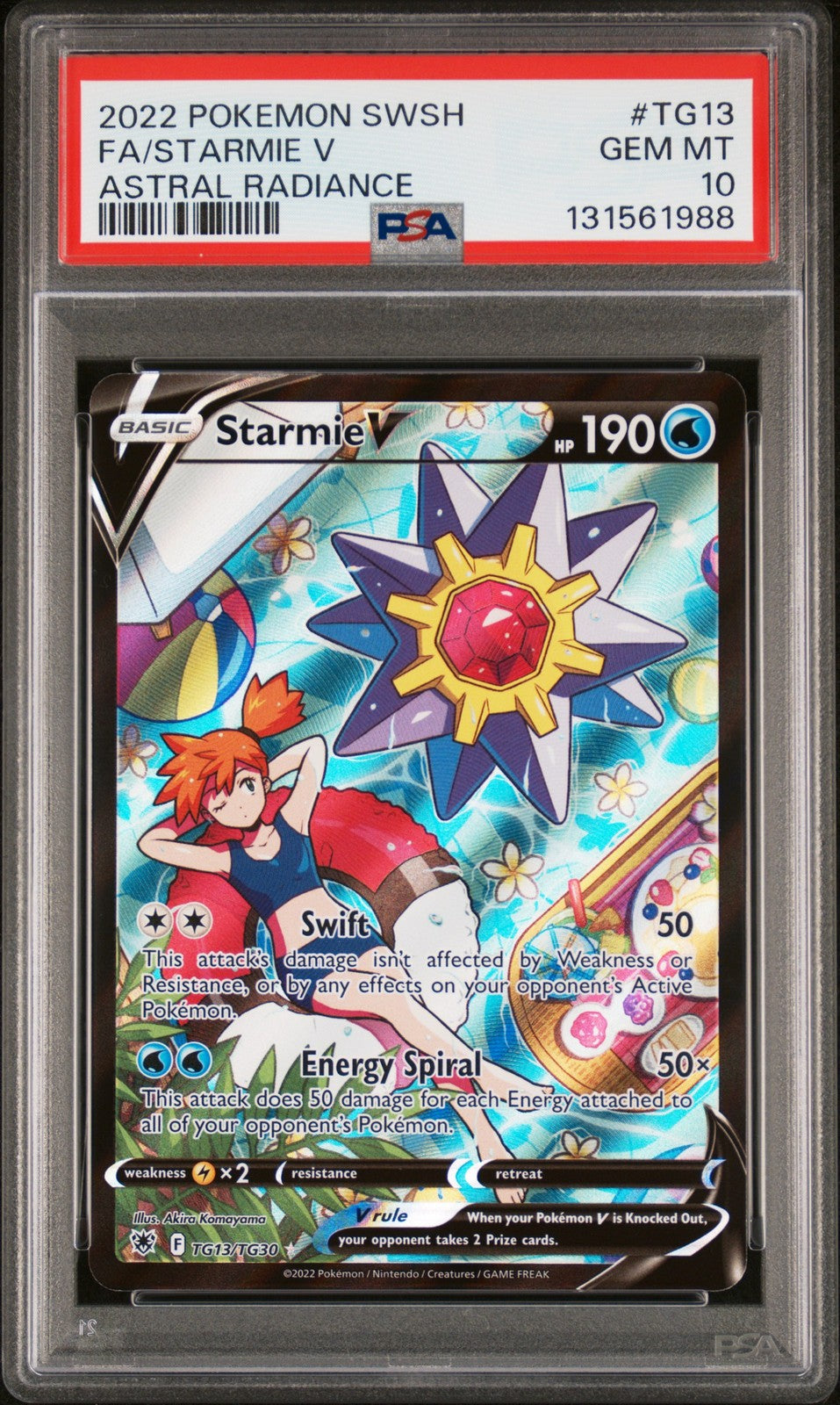 Starmie V Pokemon Astral Radiance Sword & Shield Astral Radiance TG13 PSA 10