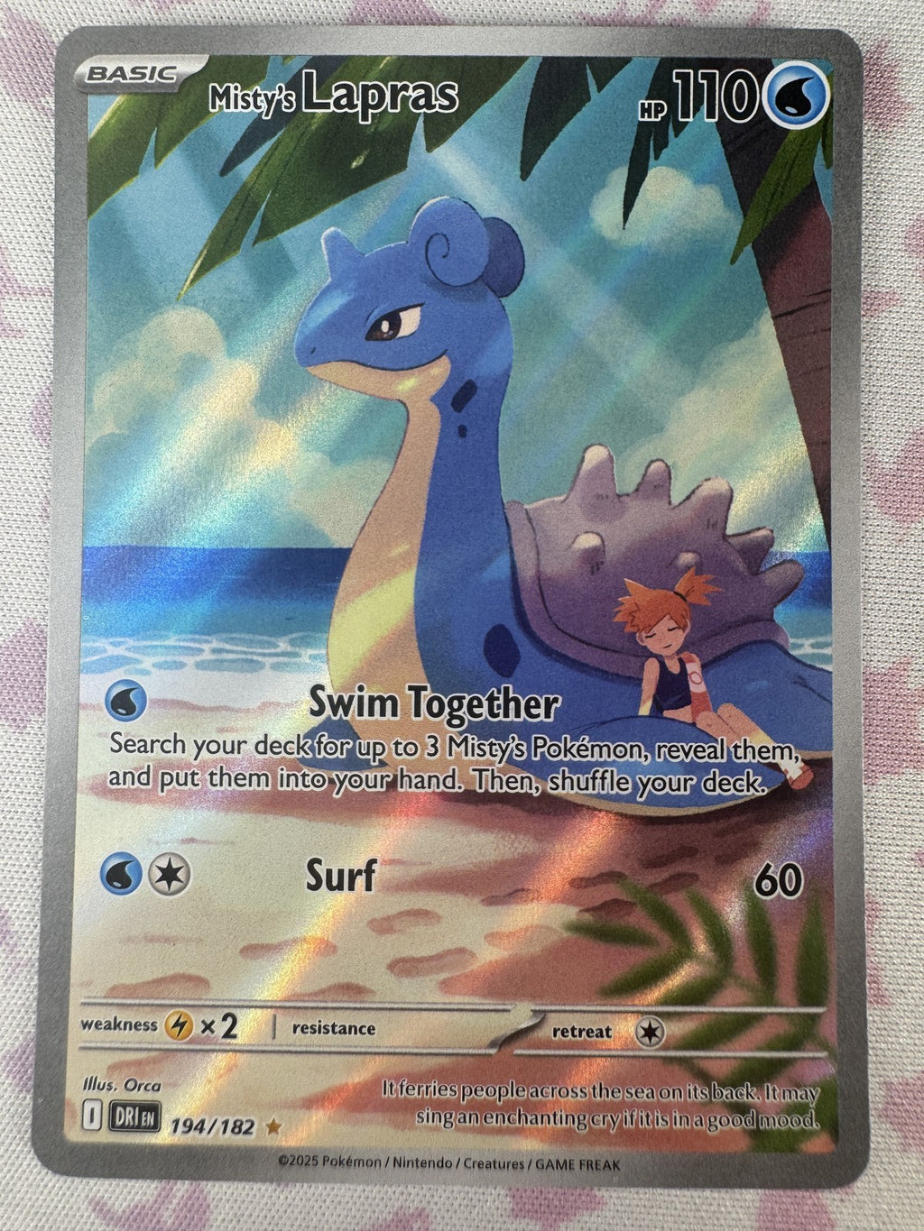 Misty's Lapras Pokemon 194/182 NM