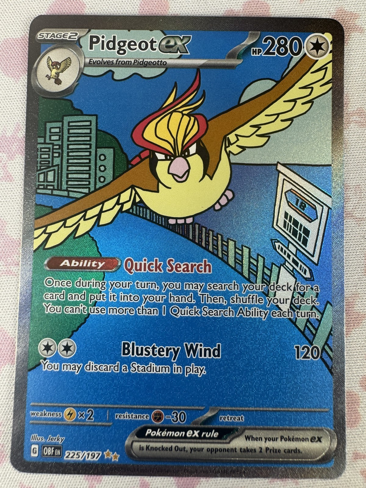 Pidgeot ex Pokemon 225/197 NM