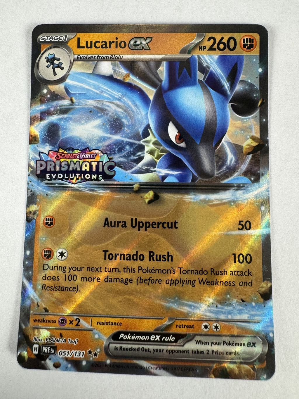 Lucario ex (Prismatic Evolutions Stamp) Double Rare Pokemon Cards & Produc