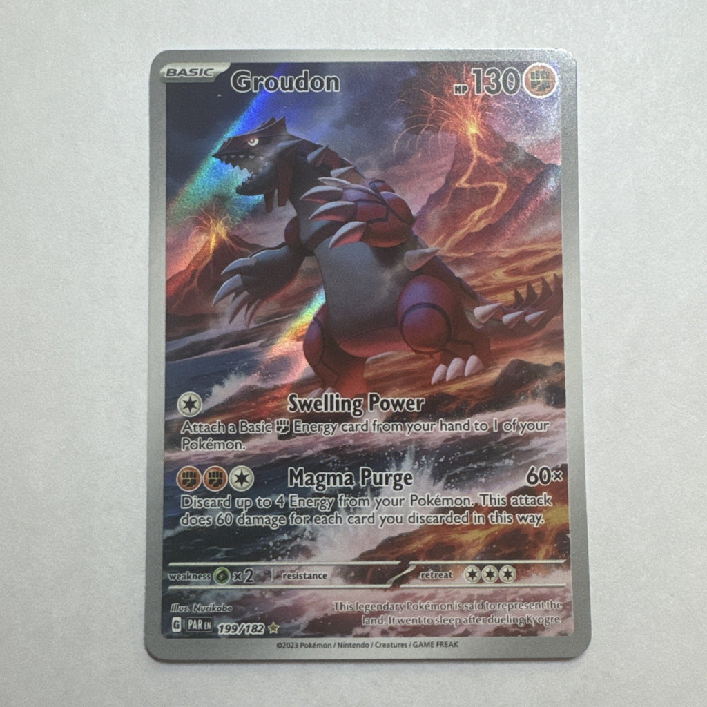 Groudon 199/182 SV04: Paradox Rift Holo Pokémon