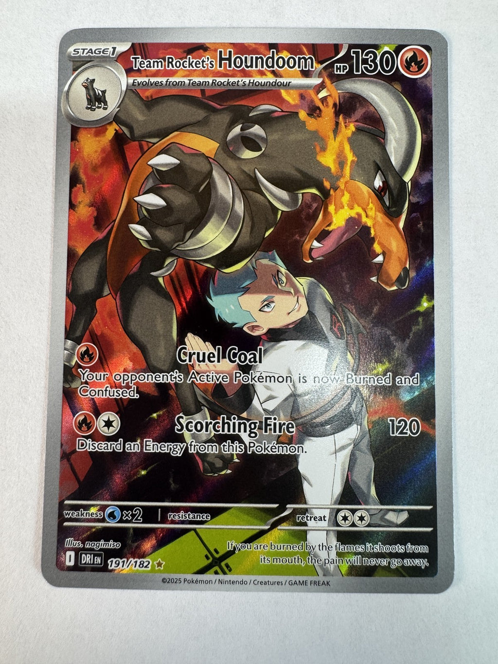 Team Rocket's Houndoom Pokemon Rare SV10: Destined Rivals 191/182 NM