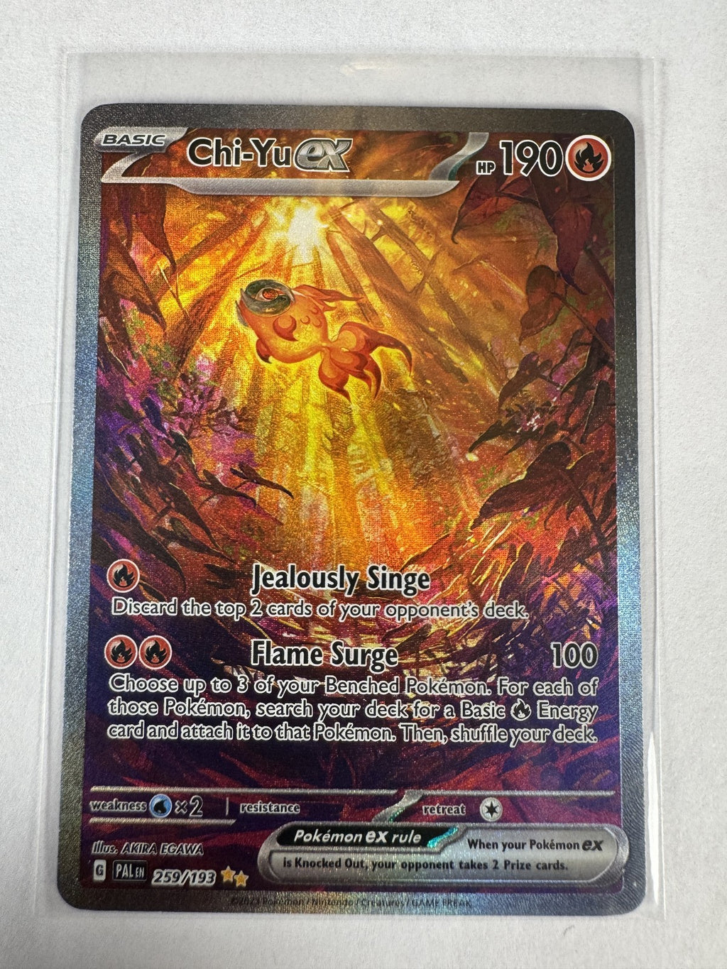 Chi-Yu ex Special Pokemon Rare SV02: Paldea Evolved 259/193 NM