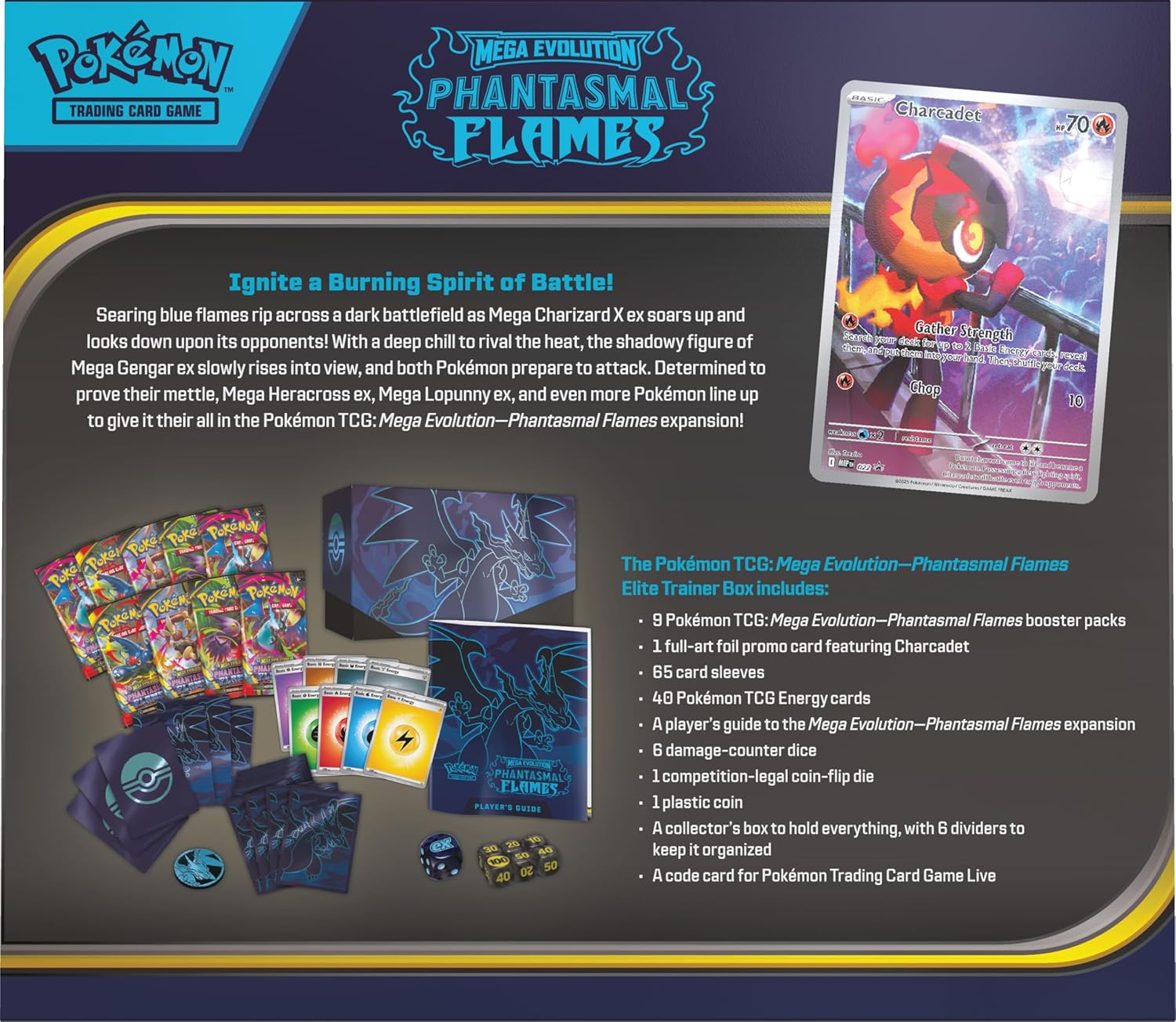 Pokémon TCG: Mega Evolution—Phantasmal Flames Elite Trainer Box