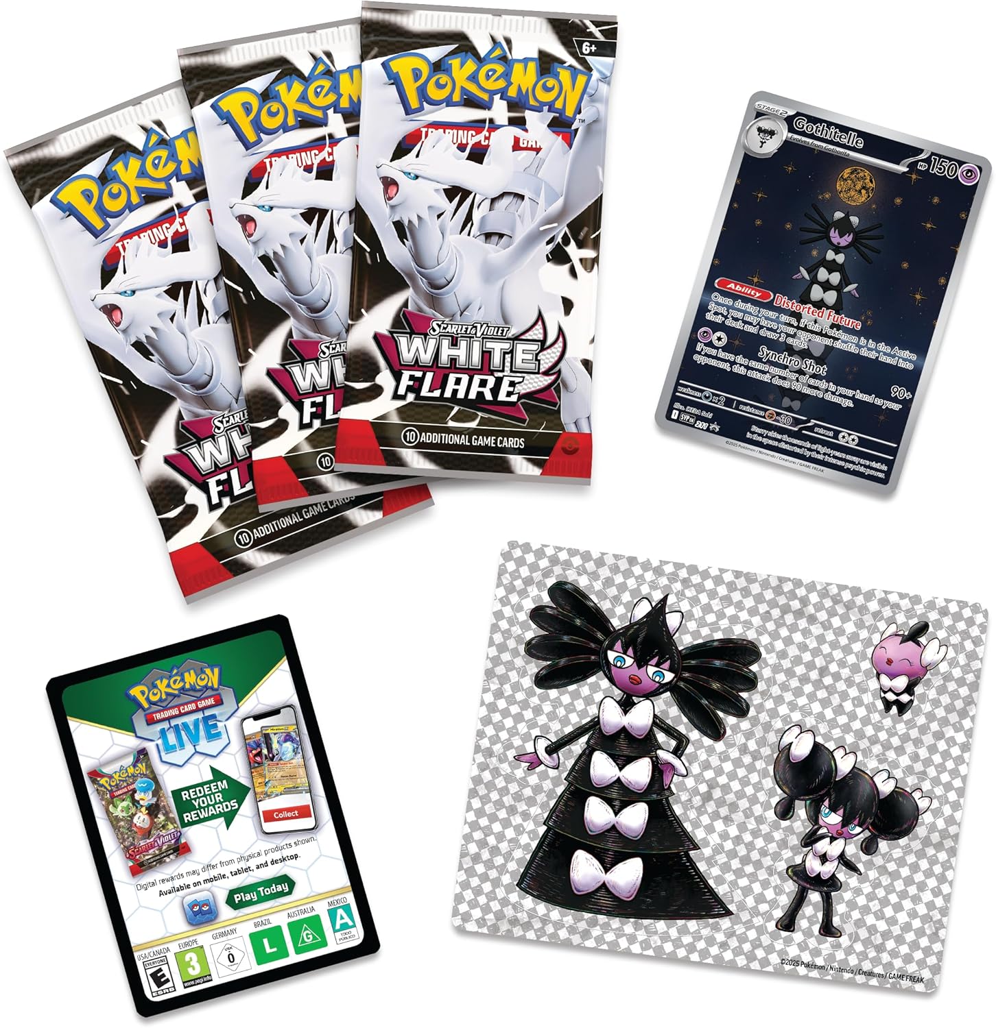 Pokemon TCG Scarlet & Violet 10.5 White Flare Tech Sticker Blister