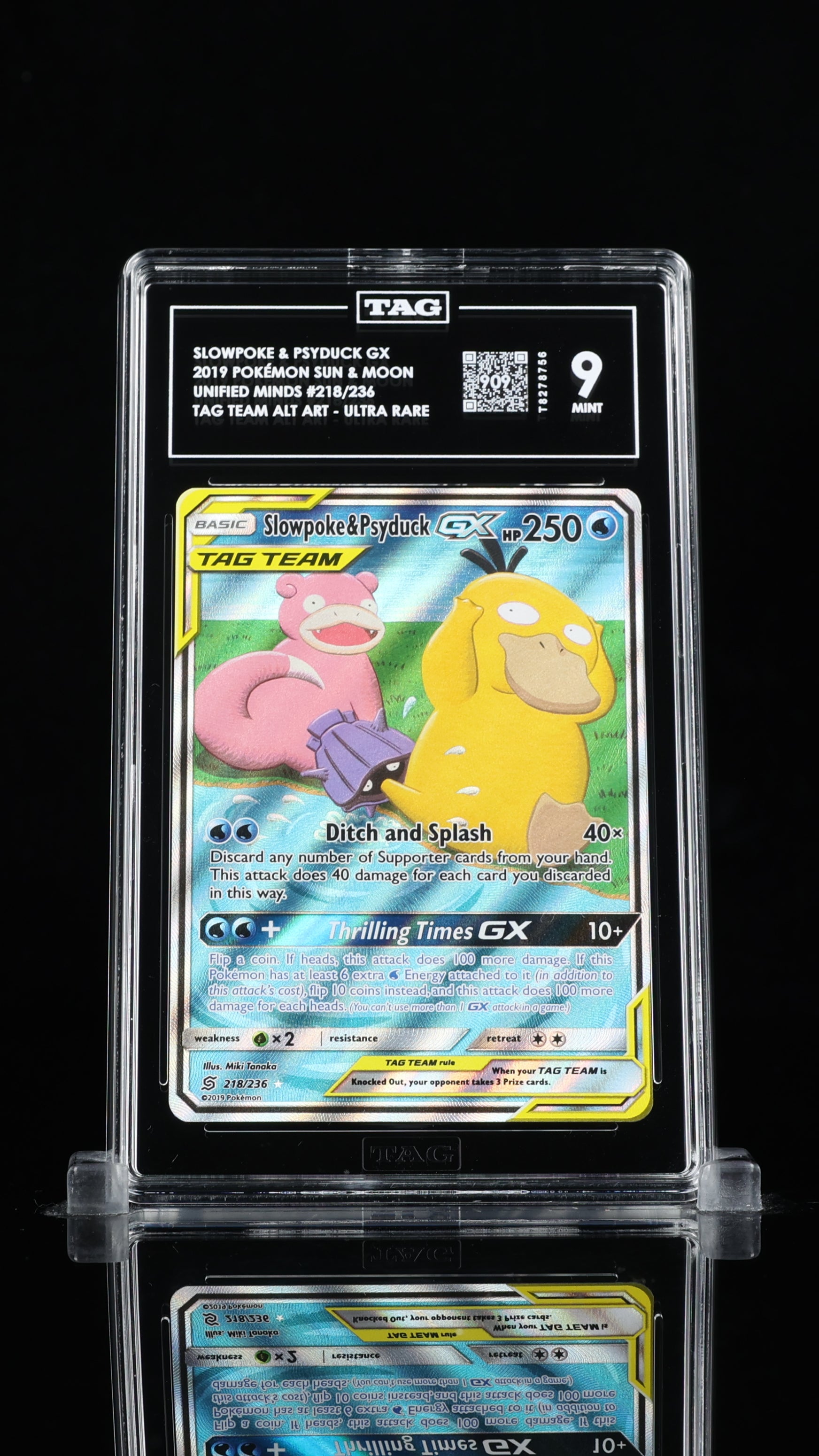 SLOWPOKE & PSYDUCK GX 2019 POKÉMON SUN & MOON #218/236 TAG 9