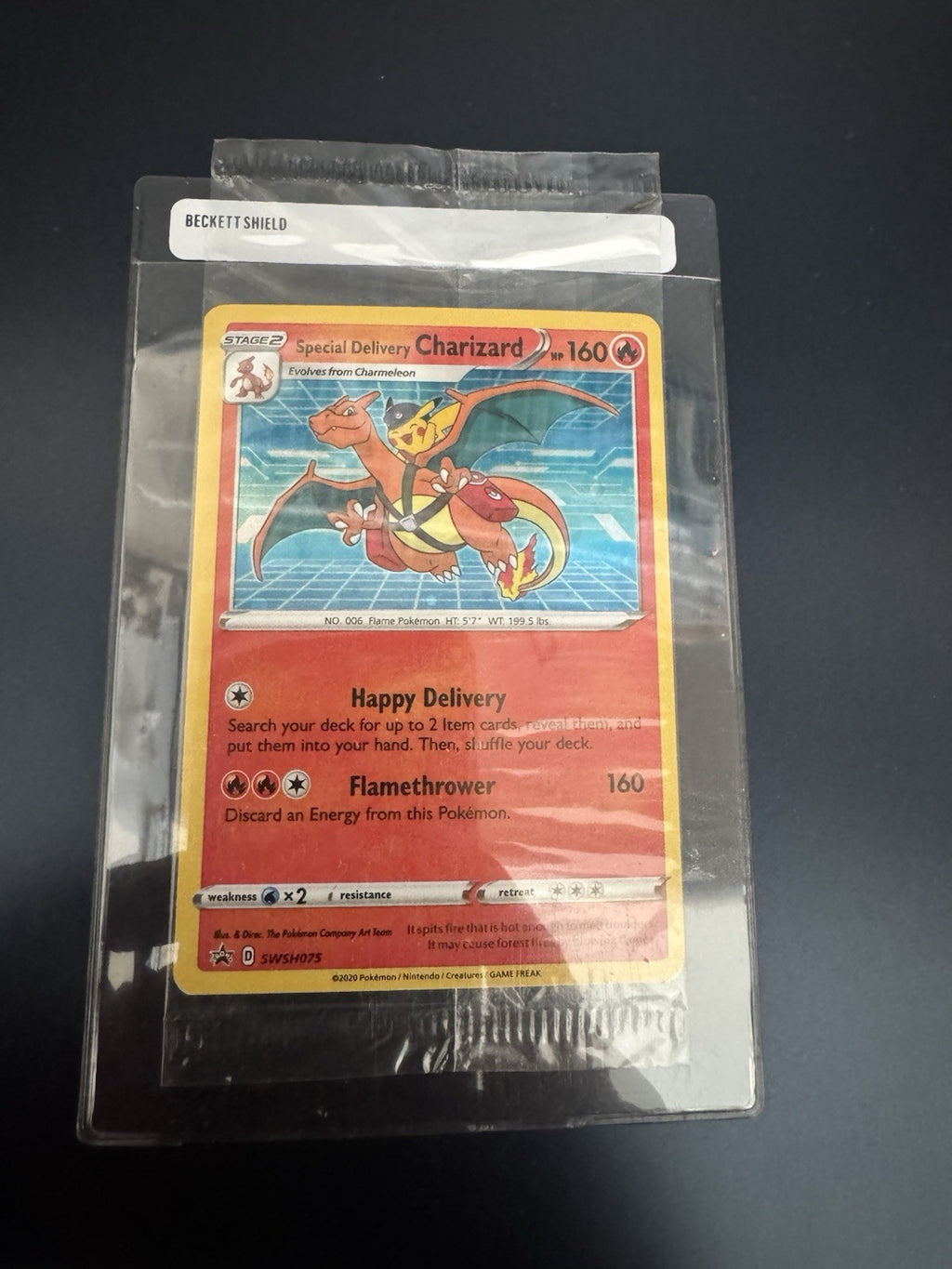 2020 Pokémon Special Delivery Charizard SWSH075 Holo SWSH Promo Cards (SEALED)